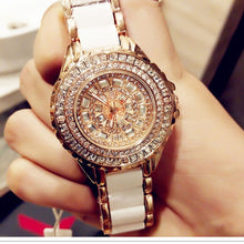 Load image into Gallery viewer, Fashion ladies wrist watches Luxury  Brand Crystal Dress