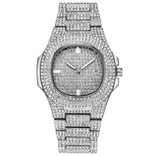 Load image into Gallery viewer, Mens Watches Fashion Luxury Diamond Brand Date Quartz Watch Men Gold Stainless Steel Business Watch Montres de Marque de Luxe 22