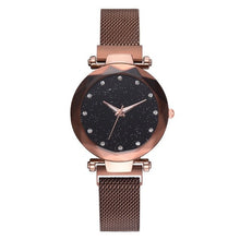 Load image into Gallery viewer, Luxury Ladies Clock Magnet Starry Sky Diamond Watch